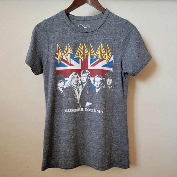 Chaser Distressed Def Leppard Graphic Band Tee - Picture 2 of 10